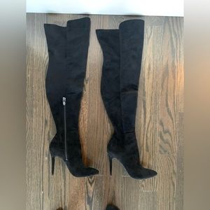 Charles David over the knee black microsuede boots in size 7